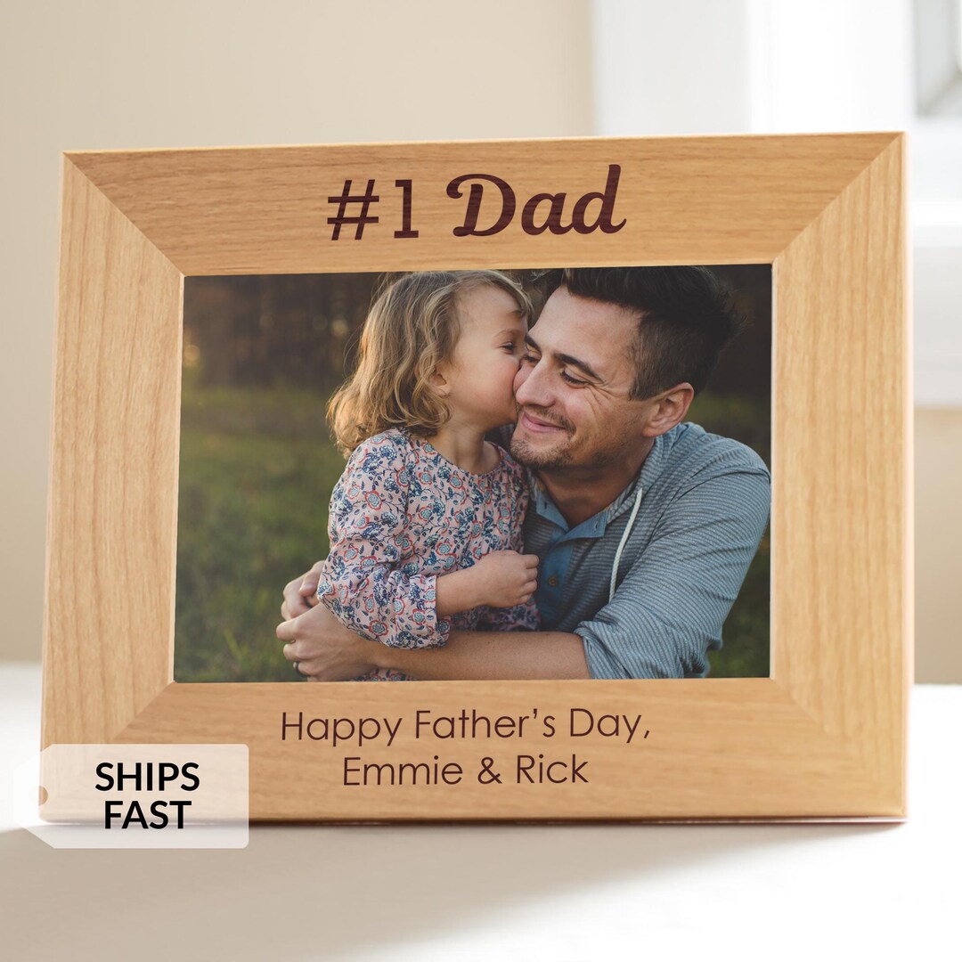 Personalized Fathers Day Picture Frame by Lifetime Creations: #1 Dad ...