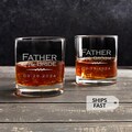 Engraved Personalized Father of the Bride or Father of the Groom Whiskey Glass by Lifetime Creations: Father of the Bride Gift, Wedding