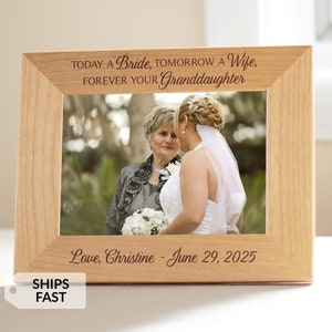 Engraved Personalized Grandmother of the Bride Picture Frame by Lifetime Creations: Custom Grandma of the Bride Wedding Gift SHIPS FAST