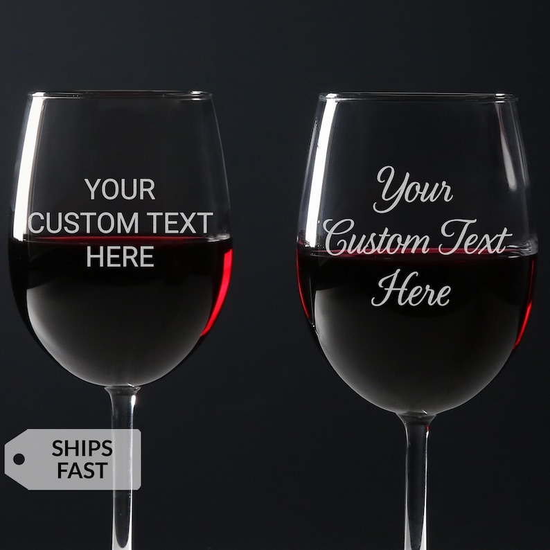 Custom Wine Glass by Lifetime Creations: Personalized Wine Glass with Stem, Engraved Wine Glasses, Custom Birthday Gifts for Her MADE IN USA immagine 1