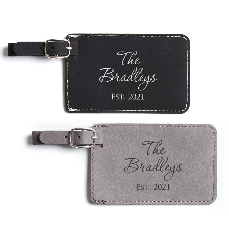 Pair 2 Personalized Wedding Luggage Tags by Lifetime Etsy