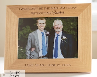 Personalized Father of the Groom Picture Frame by Lifetime Creations: Engraved Frame, Personalized Father of the Groom Gift, Wedding