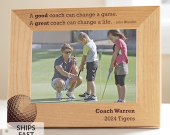 Personalized Golf Coach Picture Frame by Lifetime Creations: Golf Pro Gift, Youth Golf Coach Frame, Instructor Gift, High School SHIPS FAST