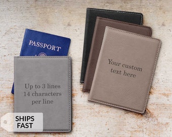 Personalized Passport Cover by Lifetime Creations: Create Your Own Custom Passport Holder, Employee Gifts, Passport Case, SHIPS FAST