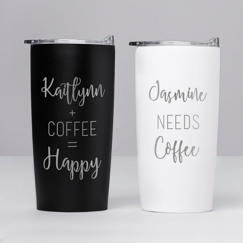 Custom Engraved Stainless Steel Coffee Tumbler by Lifetime Creations