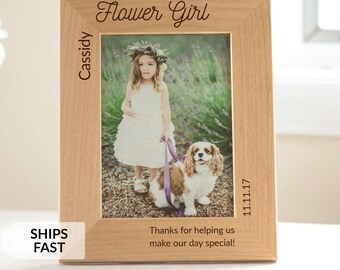 Personalized Flower Girl Picture Frame by Lifetime Creations: Personalized Flower Girl Gift, Unique Flower Girl Keepsake, SHIPS FAST