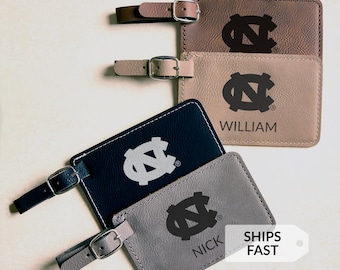 Personalized North Carolina Tar Heels Luggage tag by Lifetime Creations: Officially Licensed UNC Tarheels, UNC Gifts, UNC Graduation Gift