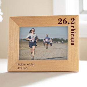 Personalized Marathon Picture Frame by Lifetime Creations: Gift for Runner, Marathoner, Running Gift 26.2 Half Marathon, 10K, 5K, SHIPS FAST