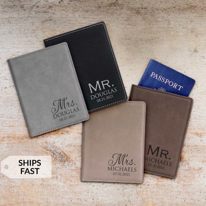 Personalized Mr. and Mrs. Passport Cover Set by Lifetime Creations