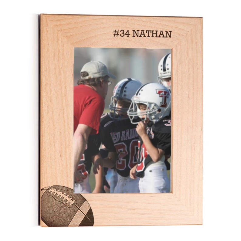 Personalized Youth Football Picture Frame Custom Engraved Etsy