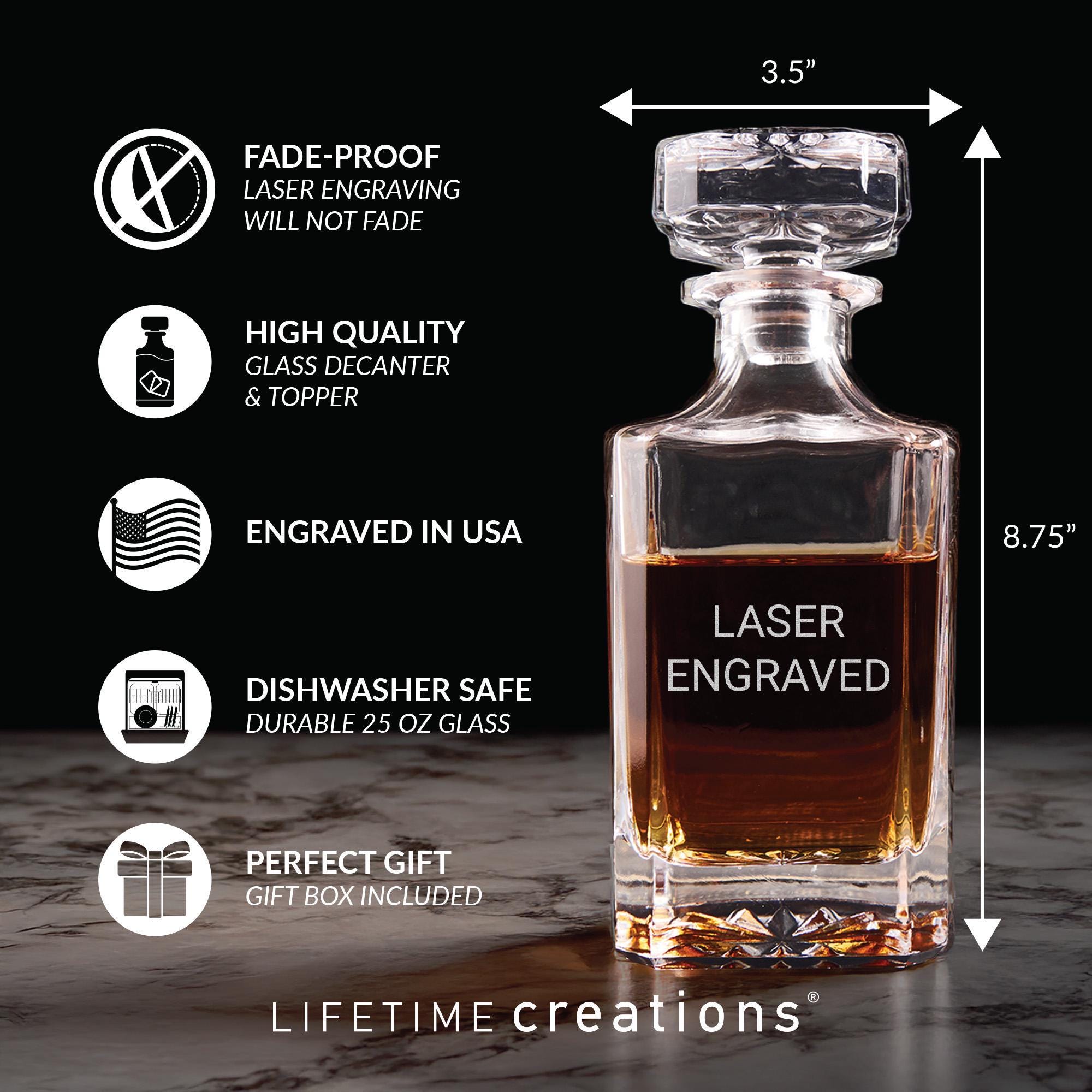 Personalized Alabama Whiskey Decanter (single) or Decanter Set W/ 2 ...