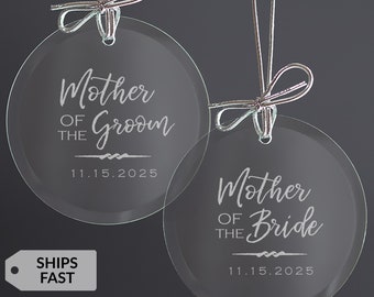 Mother of the Bride or Mother of the Groom Personalized Wedding Ornament by Lifetime Creations: Suncatcher, Parents Wedding Gift SHIPS FAST