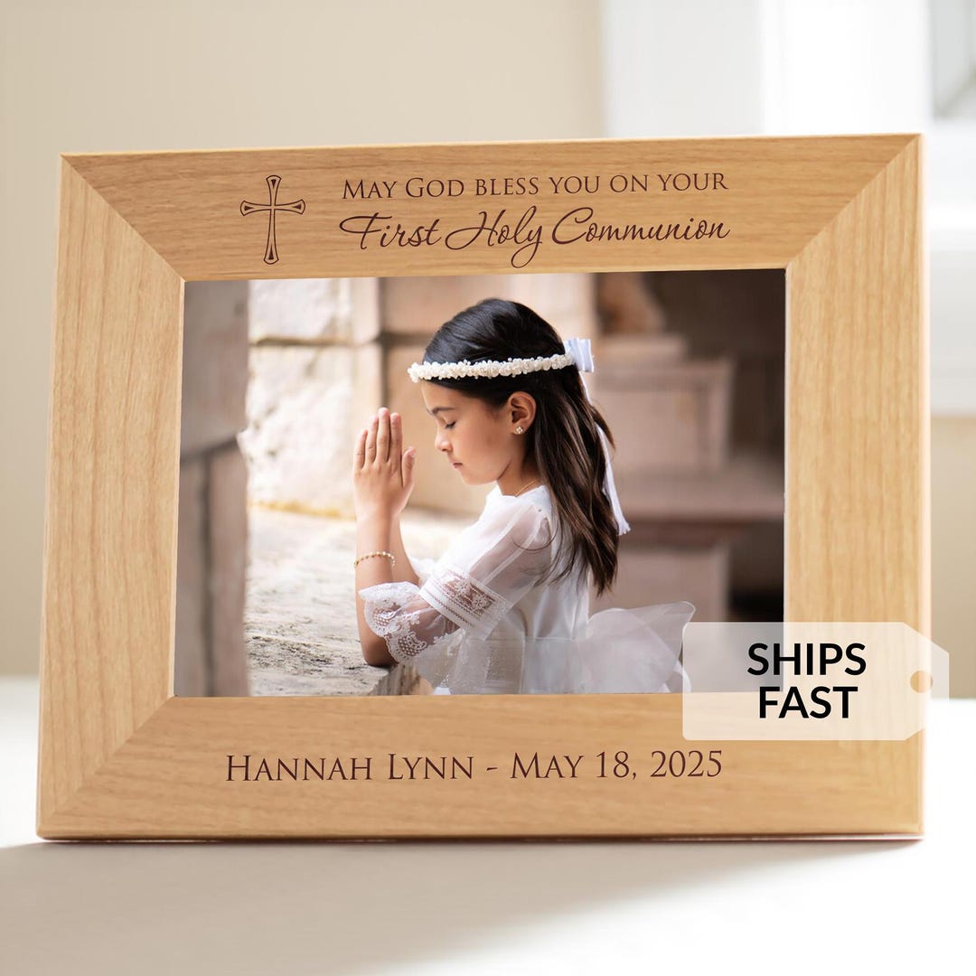 Personalized First Communion Picture Frame by Lifetime Creations: Boys ...
