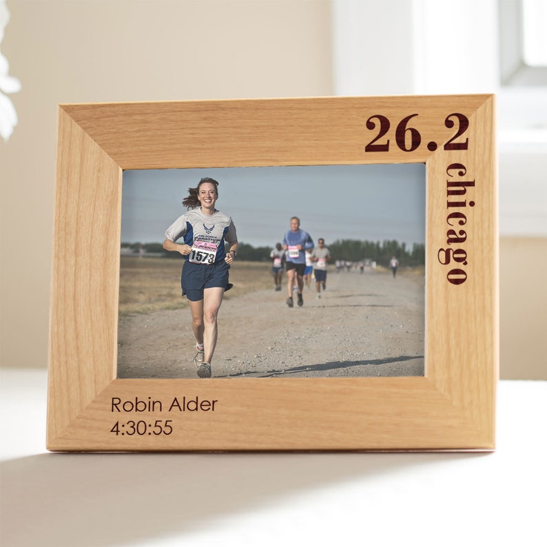 Personalized Marathon Picture Frame by Lifetime Creations: Gift for Runner, Marathoner, Running Gift 26.2 Half Marathon, 10K, 5K, SHIPS FAST Bild 3