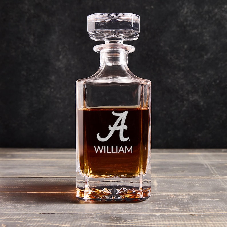 Personalized Alabama Whiskey Decanter (single) or Decanter Set W/ 2 ...