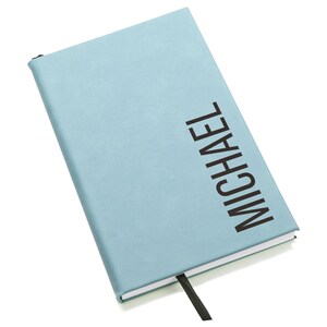 Personalized Notebook Journal by Lifetime Creations: Custom Hardcover Vegan Leather Writing Journal, Blank Notebook Journal for Men Gift Turquoise