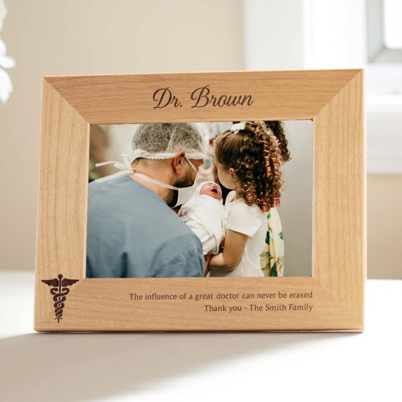 Personalized Doctor Picture Frame by Lifetime Creations: Thank You Gift, Medical Doctor's Office Staff, Pediatrician, Nurse, Physician Gift image 2