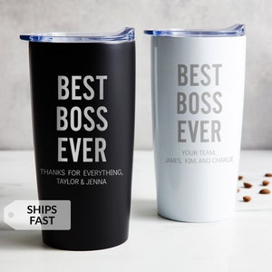 Engraved Personalized Best Boss Ever Tumbler by Lifetime Creations: Personalized Gift for Boss, Manager, Supervisor Holiday SHIPS FAST