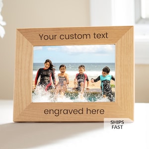 Create Your Own Personalized Picture Frame by Lifetime Creations: Engraved Custom Picture Frame, Wood Photo Frame Birthday Gift 4x6 5x7 8x10