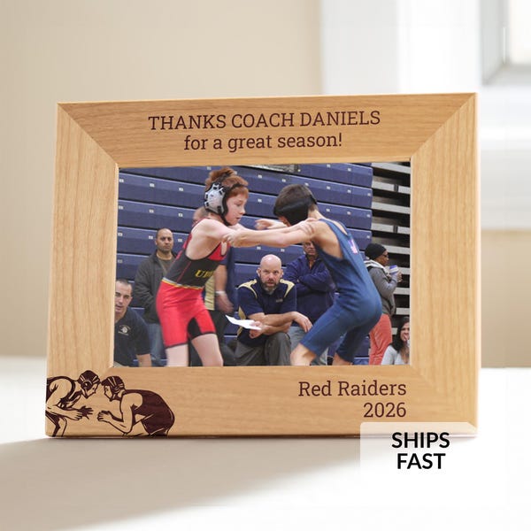 Personalized Wrestling Coach Picture Frame by Lifetime Creations: Wrestling Coach Gift, Wrestling Coaches, Wrestling Coach Gifts from Team