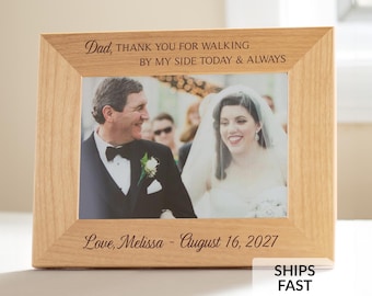 Personalized Father of the Bride Picture Frame by Lifetime Creations: Father of the Bride Gifts, Parents Wedding Gift ENGRAVED IN USA