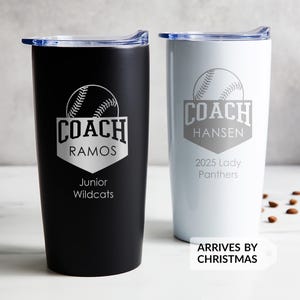 Arrives by Xmas - Personalized Baseball Coach Tumbler by Lifetime Creations: Baseball Coaches End of Season Gift from Player or Team