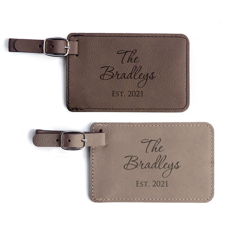 Pair 2 Personalized Wedding Luggage Tags by Lifetime Etsy