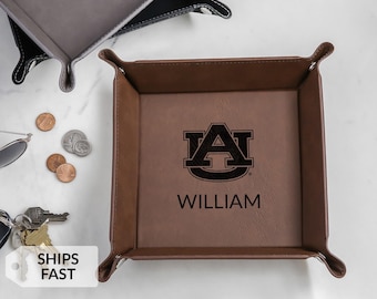 Personalized Auburn Tigers Valet Tray by Lifetime Creations: Licensed Auburn Gifts for Guys, Auburn Graduation Gifts, Auburn University