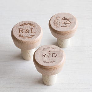 Bulk Personalized Wine Stoppers by Lifetime Creations: Engraved Wedding Wine Stopper Favors, Wine Stopper Wedding Favor, Wine Cork Favors