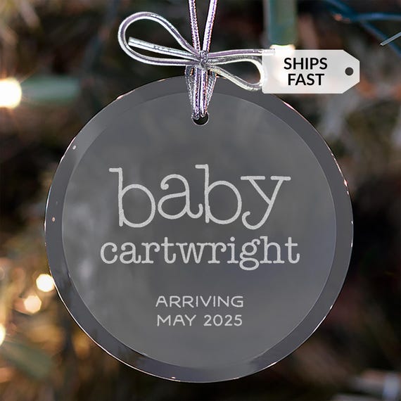 Personalized Expecting Baby Ornament by Lifetime Creations: Pregnancy Announcement Ornament, Parents to Be, Baby on the Way, SHIPS FAST