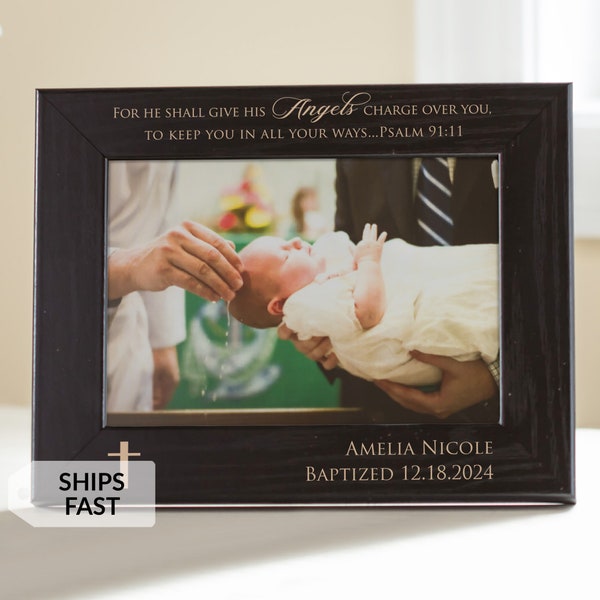 Baptism Custom Picture Frame Etsy