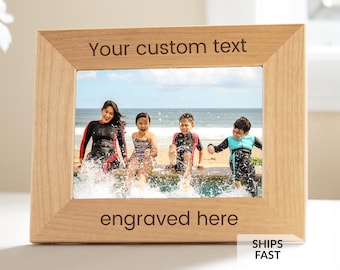 Create Your Own Personalized Picture Frame by Lifetime Creations: Engraved Custom Picture Frame, Wood Photo Frame Birthday Gift 4x6 5x7 8x10