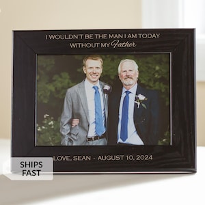 Personalized Father of the Groom Picture Frame (Black) by Lifetime Creations: Engraved Father of Groom Gift, Father of the Groom Wedding