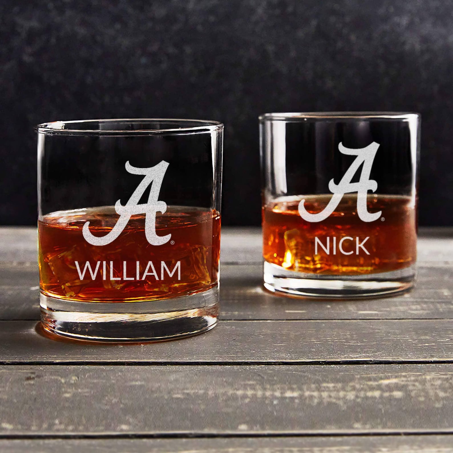 Personalized Alabama Whiskey Decanter (single) or Decanter Set W/ 2 ...