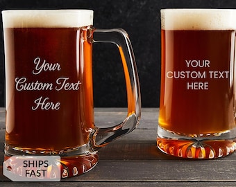 Custom Beer Mug by Lifetime Creations: Engraved Beer Mug, Groomsmen Proposal, Graduation Gift, 21st Birthday, Bachelor Party MADE IN USA