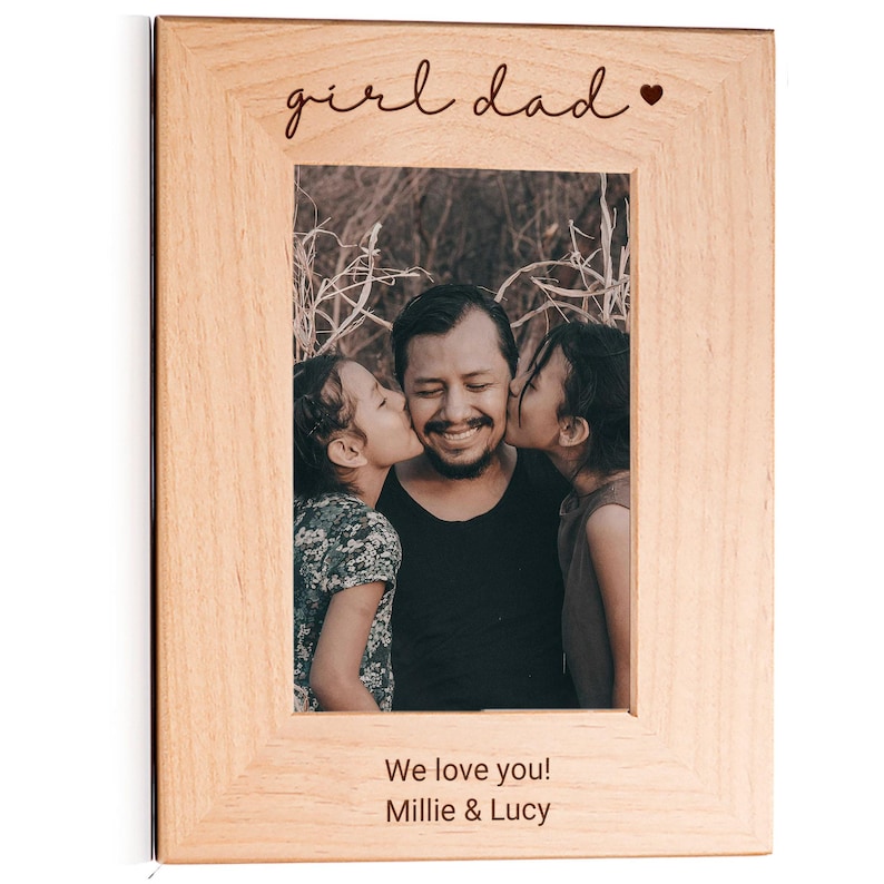 Personalized Girl Dad Picture Frame by Lifetime Creations: Fathers Day Gifts for Girl Dads, Girl Dad Gifts, Father's Day Gifts image 4