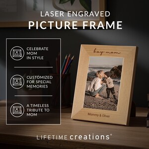 Personalized Boy Mom Picture Frame by Lifetime Creations: Engraved Mother's Day Frame, Mother's Day Gift from Son, ENGRAVED IN USA Bild 3