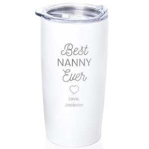 Engraved Personalized Best Nanny Ever Tumbler by Lifetime Creations: Gift for Babysitter, Daycare, Caretaker Thank You Coffee Travel Mug image 9