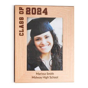 Personalized Graduation Picture Frame by Lifetime Creations: Class of 2024, Gift for Grad, Graduation Gift Idea, College Grad SHIPS FAST image 6