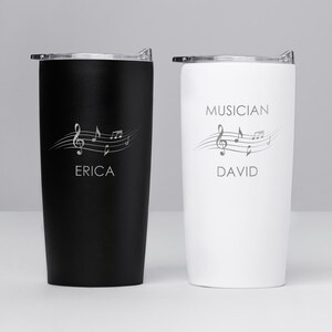 Engraved Personalized Musician Tumbler by Lifetime Creations