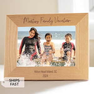Personalized Vacation Picture Frame by Lifetime Creations: Custom Family Vacation Frame, Group Vacation, Girls Trip, Bachelorette Party