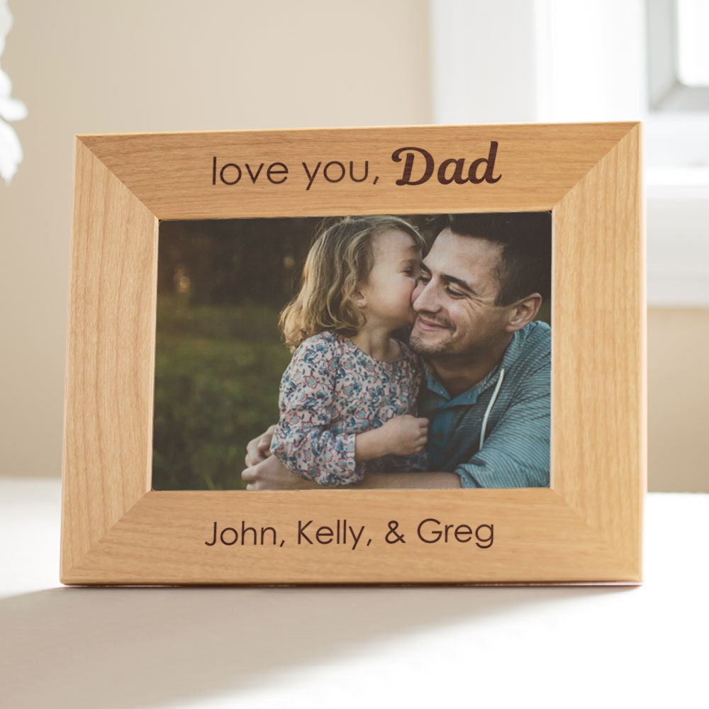 Personalized Dad Picture Frame Engraved Dad Picture Frame Etsy