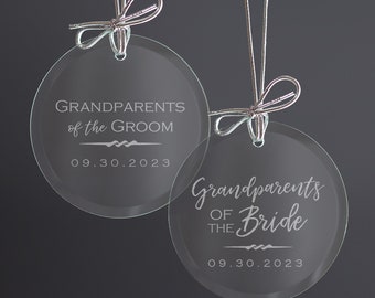 Personalized Wedding Ornament for Grandparents by Lifetime Creations: Grandparents of the Bride and Groom Wedding Gift SHIPS FAST