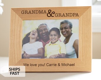 Personalized Grandparents Picture Frame: Gift from Grandchildren, Personalized Grandparents Gift, Unique Gifts for Grandparent, SHIPS FAST