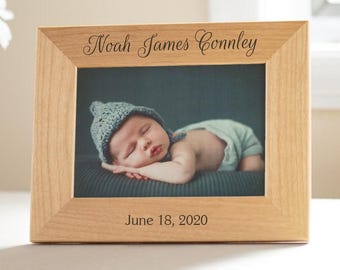 Personalized New Baby Picture Frame: Personalized Baby Gift, Personalized Baby Gift, Gift for New Parents, Gift for New Grandparents