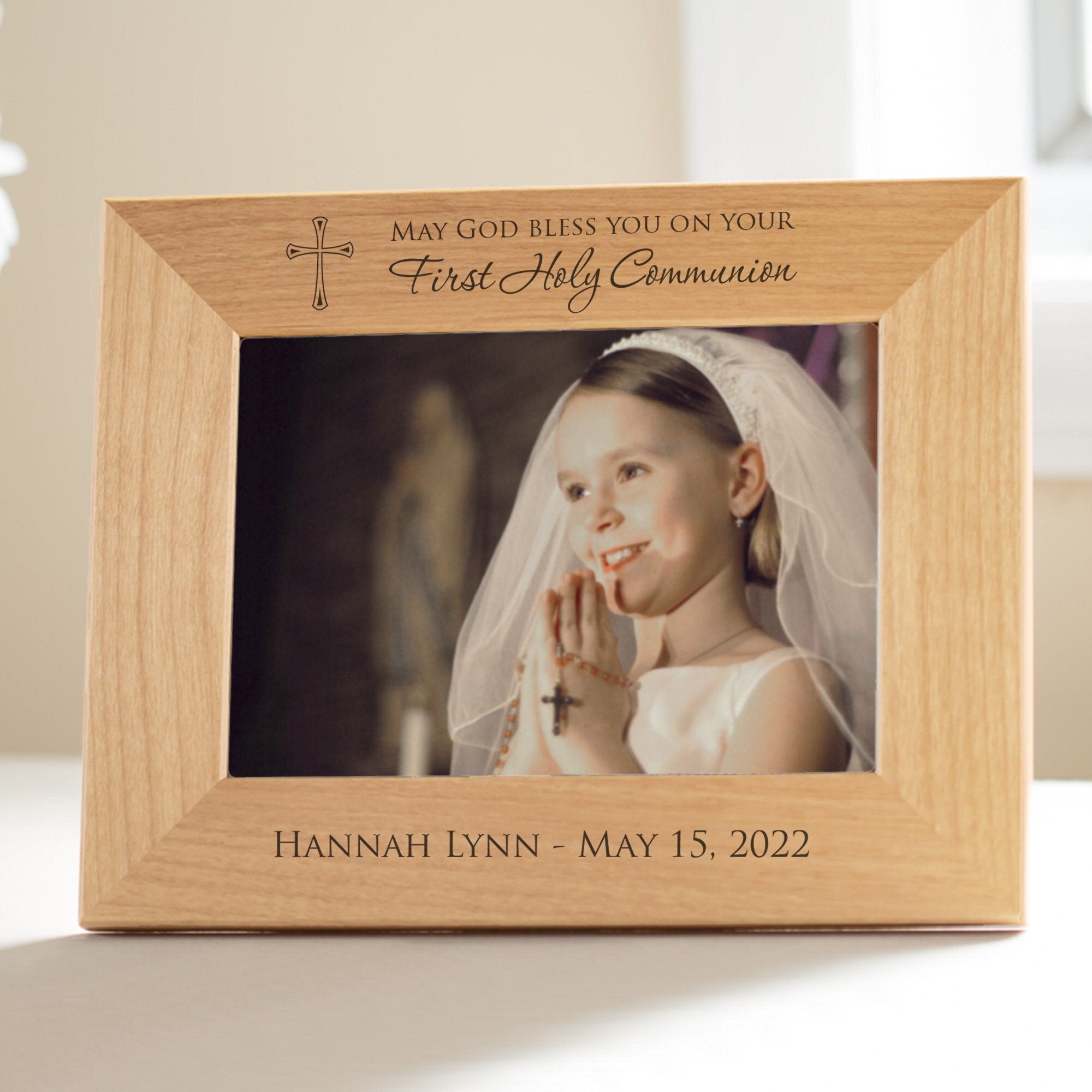 IKEA RIBBA Box Frame Personalised Vinyl Wall Art Quote 1st Holy Communion 