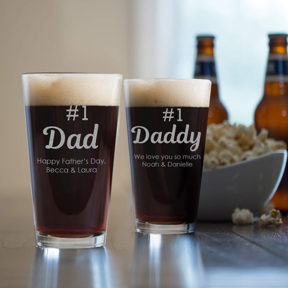 Personalised Pint Beer Glass 1st Fathers Day Gift Father/'s Day Gift Daddy Dad