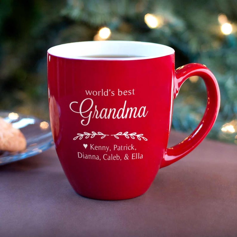 Engraved Personalized World's Best Grandma Coffee Mug by Lifetime Creations: Nana Coffee Mug for Mother's Day Gift, Birthday, Abuelita Mug image 3