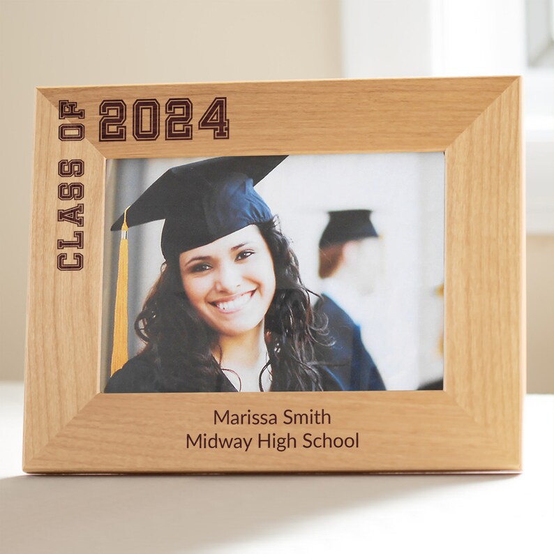 Personalized Graduation Picture Frame by Lifetime Creations: Class of 2024, Gift for Grad, Graduation Gift Idea, College Grad SHIPS FAST image 5