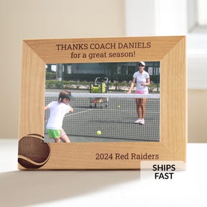Personalized Tennis Coach Picture Frame by Lifetime Creations: Tennis Coach Gift, Youth Tennis Coaches Gift, Tennis Instructor Thank You